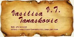 Vasilisa Tanasković vizit kartica